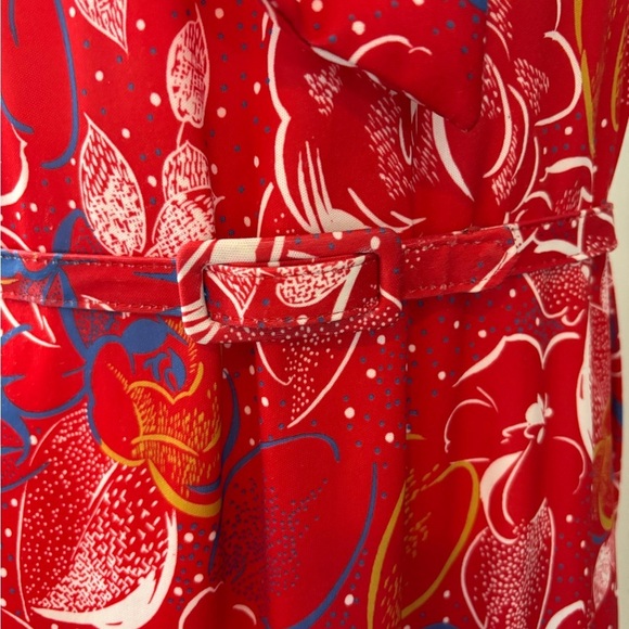 Vintage D’Allairds Red and White Ruffled Wrap Midi Sundress - Picture 10 of 15